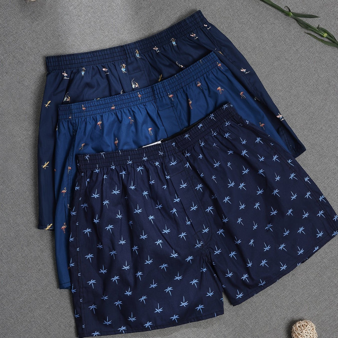 Sophisticated men's underwear with an elegant plant print, offering ultimate comfort and style.