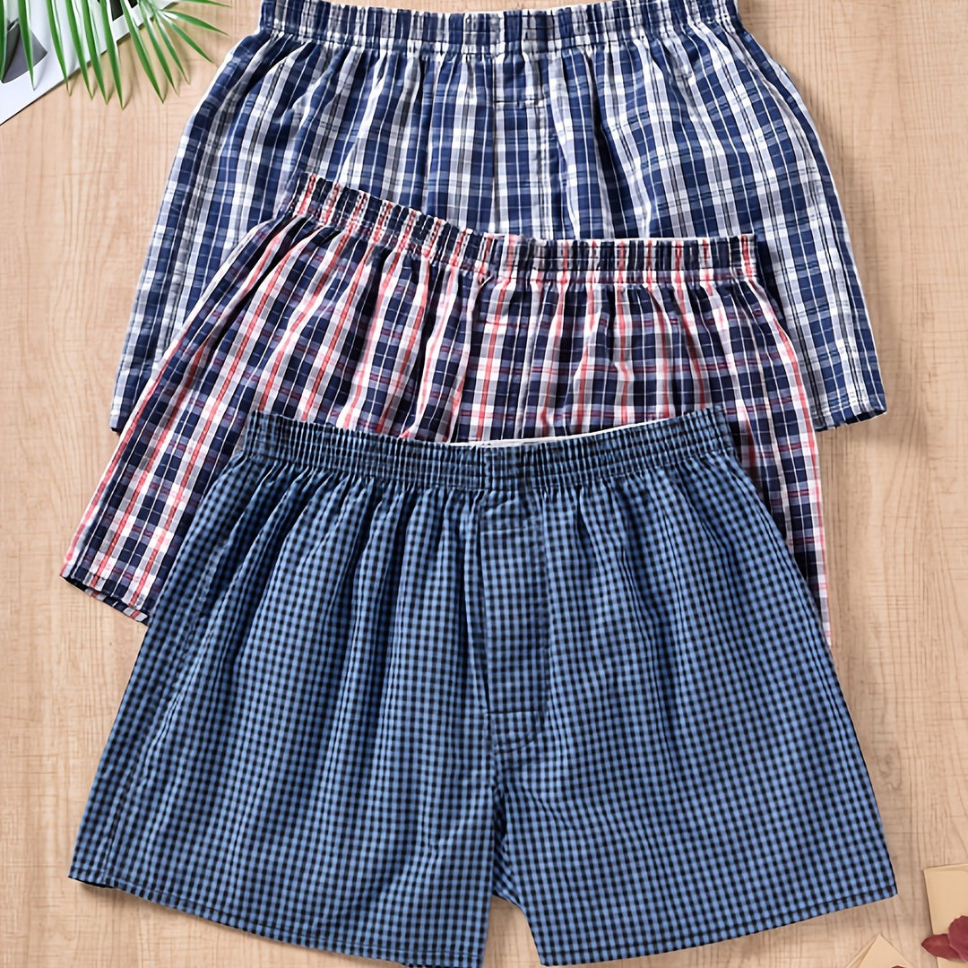 Men's daily wear boxer briefs, combining a chic plant print with maximum comfort.