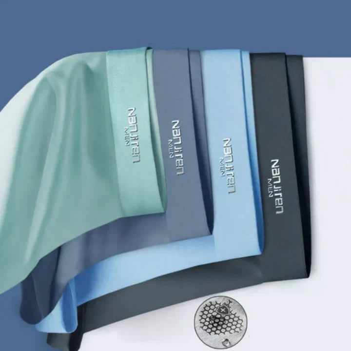 4-pack men's breathable underwear, moisture-wicking fabric for all-day comfort. Men's apparel boxers.