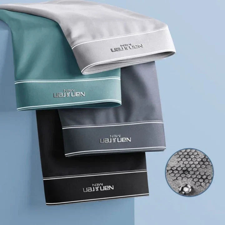 Active men's breathable boxers 4-pack. Ultimate comfort, moisture-wicking support for daily wear.