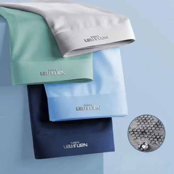 Highly breathable men's boxers 4-pack. Moisture-wicking underwear for ultimate comfort & support.