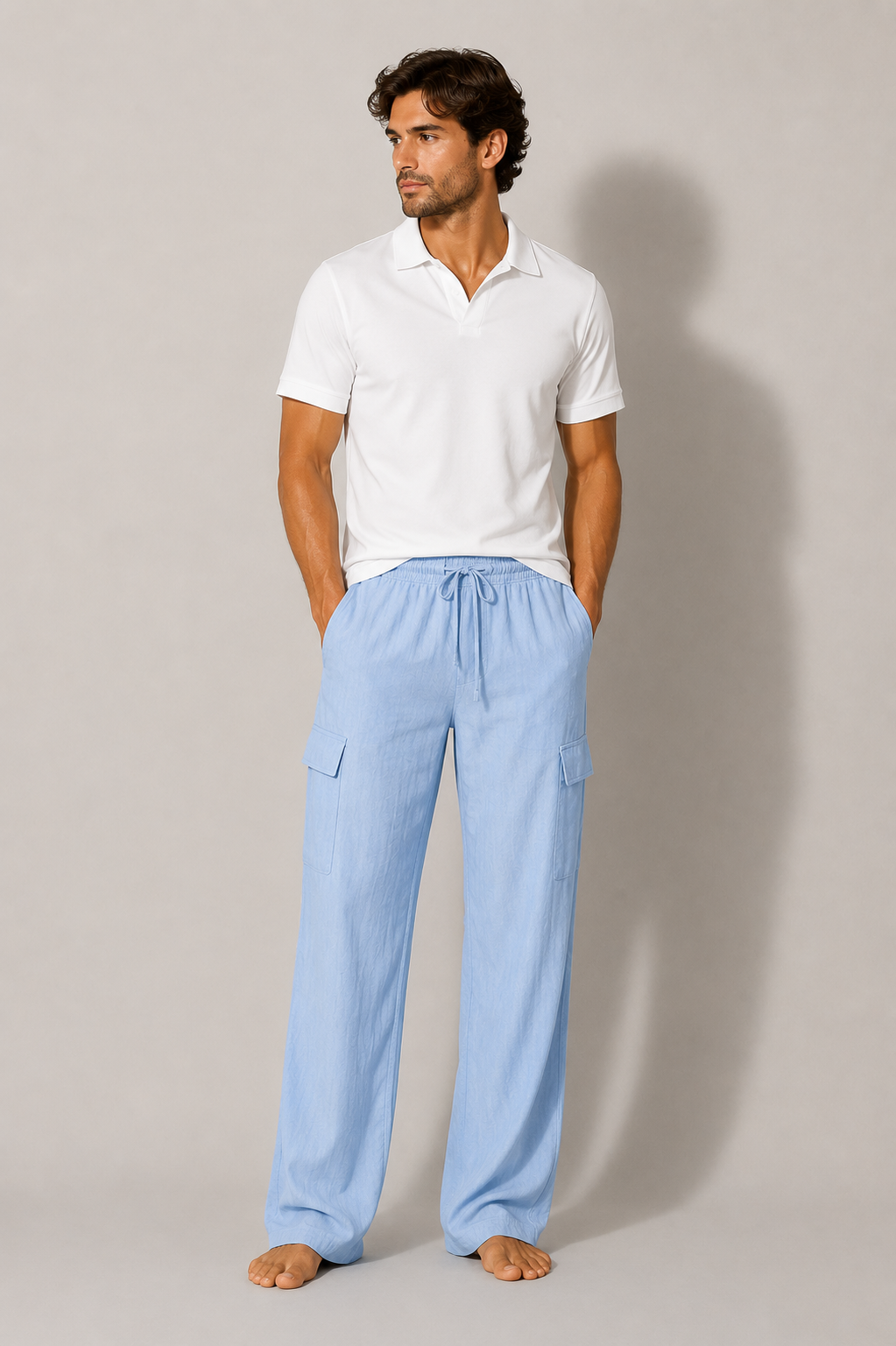 Men's breathable drawstring casual trousers for ultimate comfort & relaxed everyday wear.