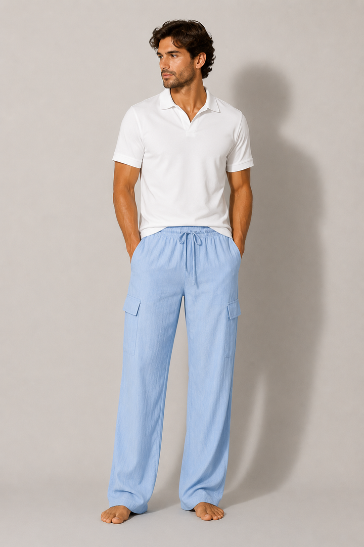 Men's breathable drawstring casual trousers for ultimate comfort & relaxed everyday wear.