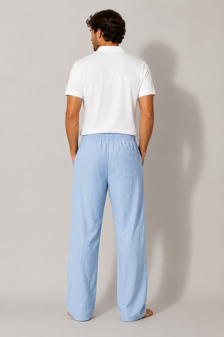 Stylish men's loose fit trousers, perfect for spring & summer, offering breathable comfort.