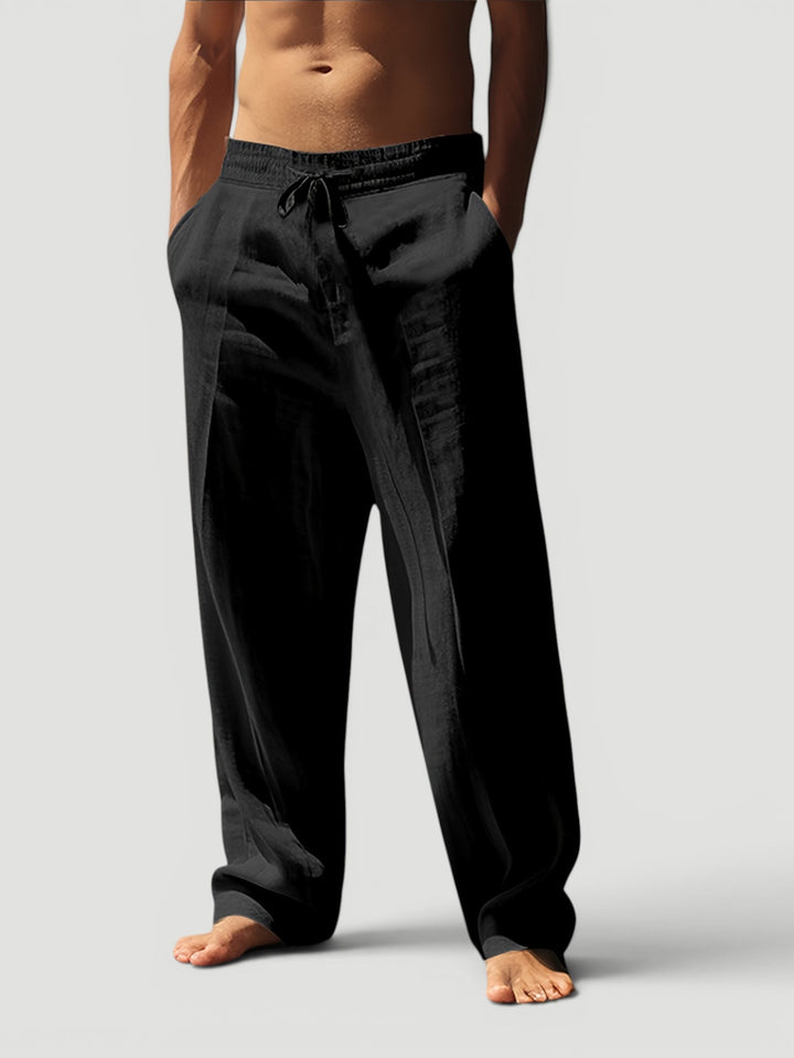 Men's casual drawstring pants with a loose, comfortable fit. Great for daily wear & relaxation.