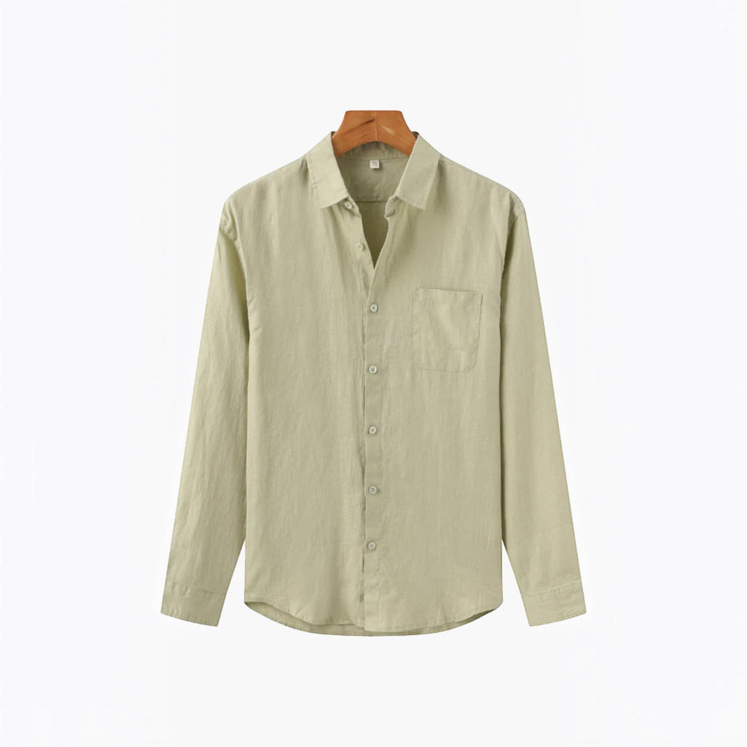 Stylish men's button-down, breathable & lightweight, great for casual summer fashion & resort wear.