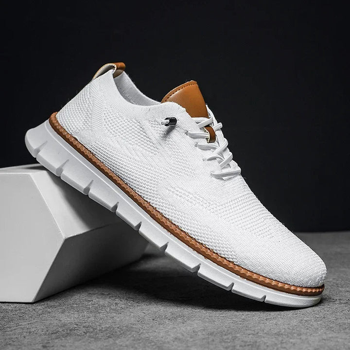 Men's summer footwear: lightweight knit trainers with a modern chunky sole