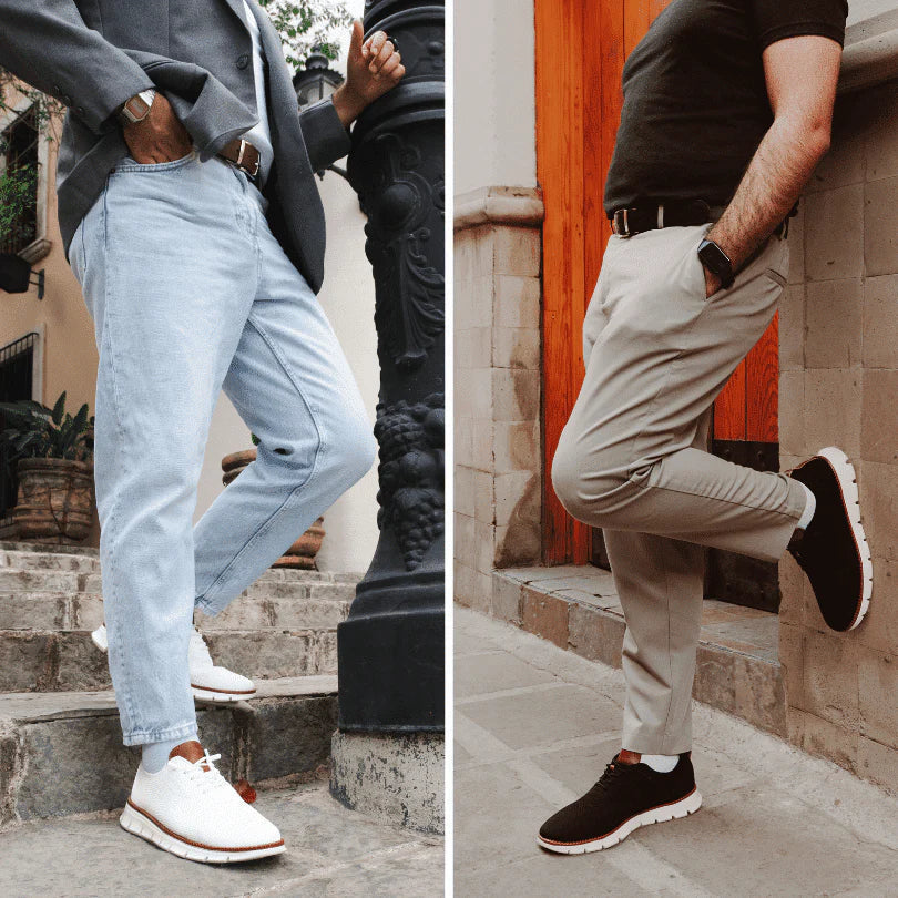 Stylish men's casual sneakers with a prominent chunky sole