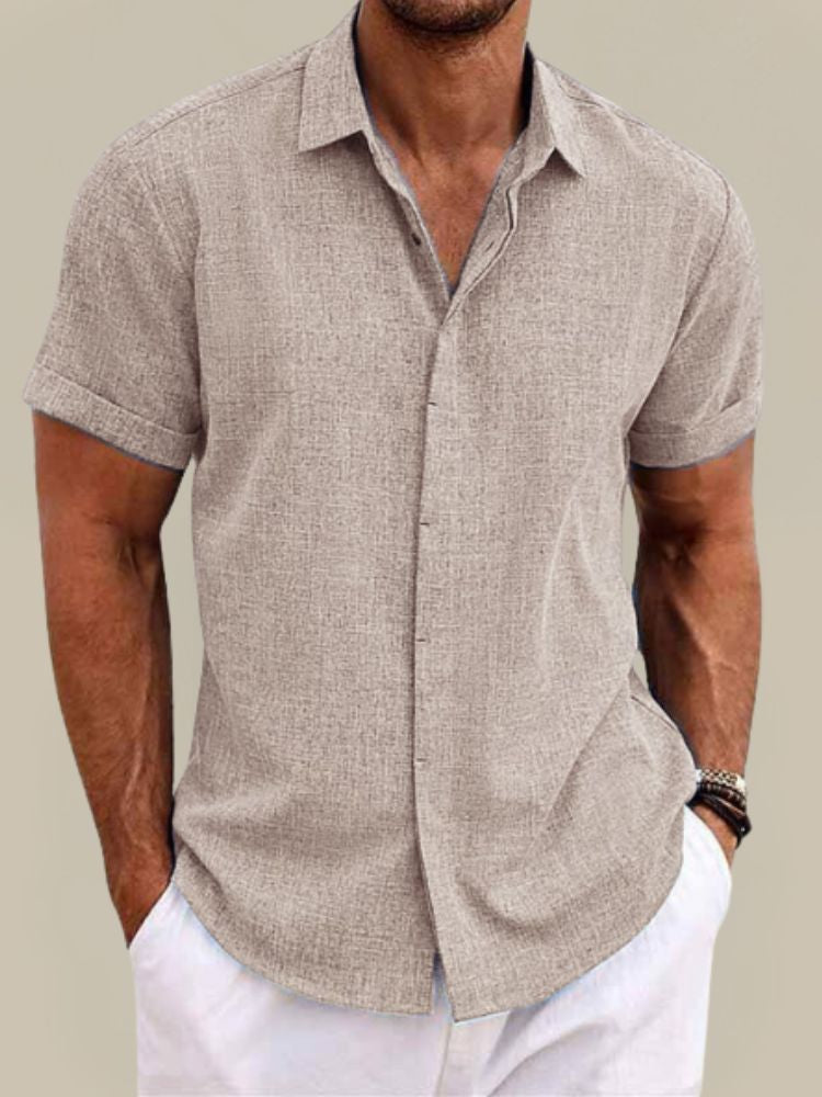 Stylish and lightweight men's summer shirt made from breathable linen fabric