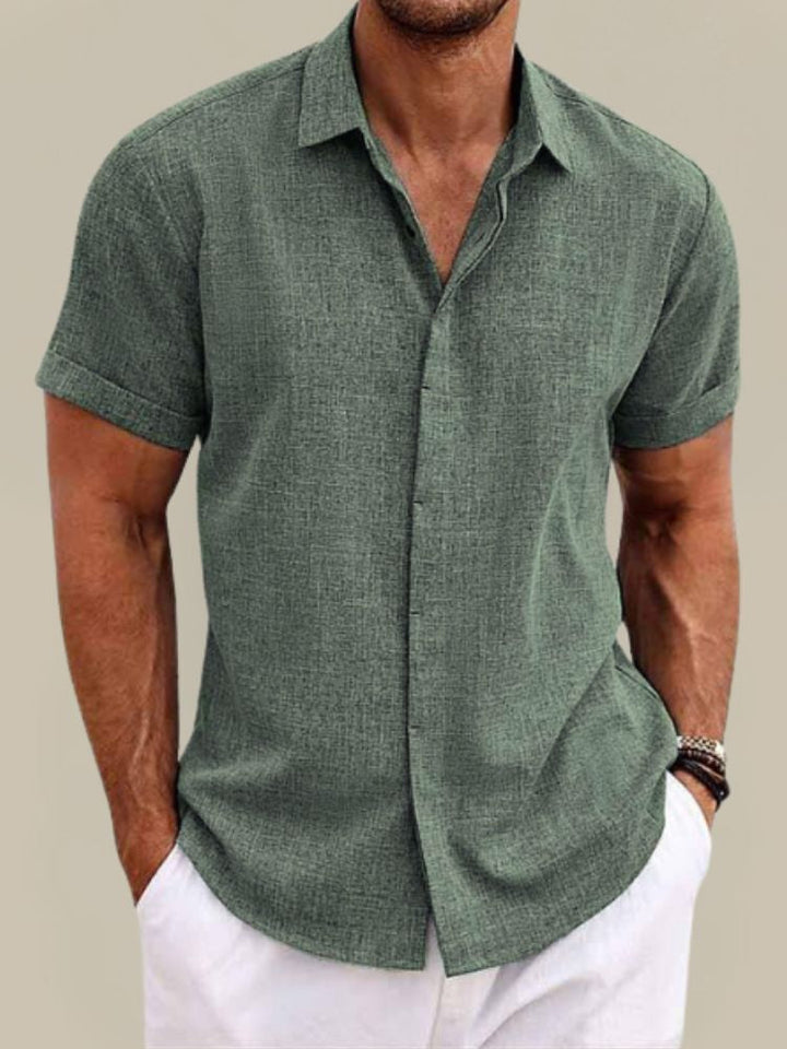 Essential men's fashion: a breathable, lightweight linen button-up shirt