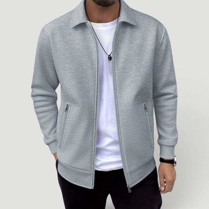 Travel-ready men's lightweight jacket, breathable and comfortable for on-the-go style and ease.