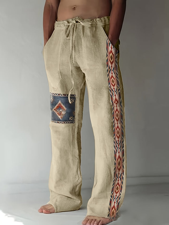 Versatile men's loose fit outdoor pants, breathable and comfortable for everyday wear, with practical slant pockets.