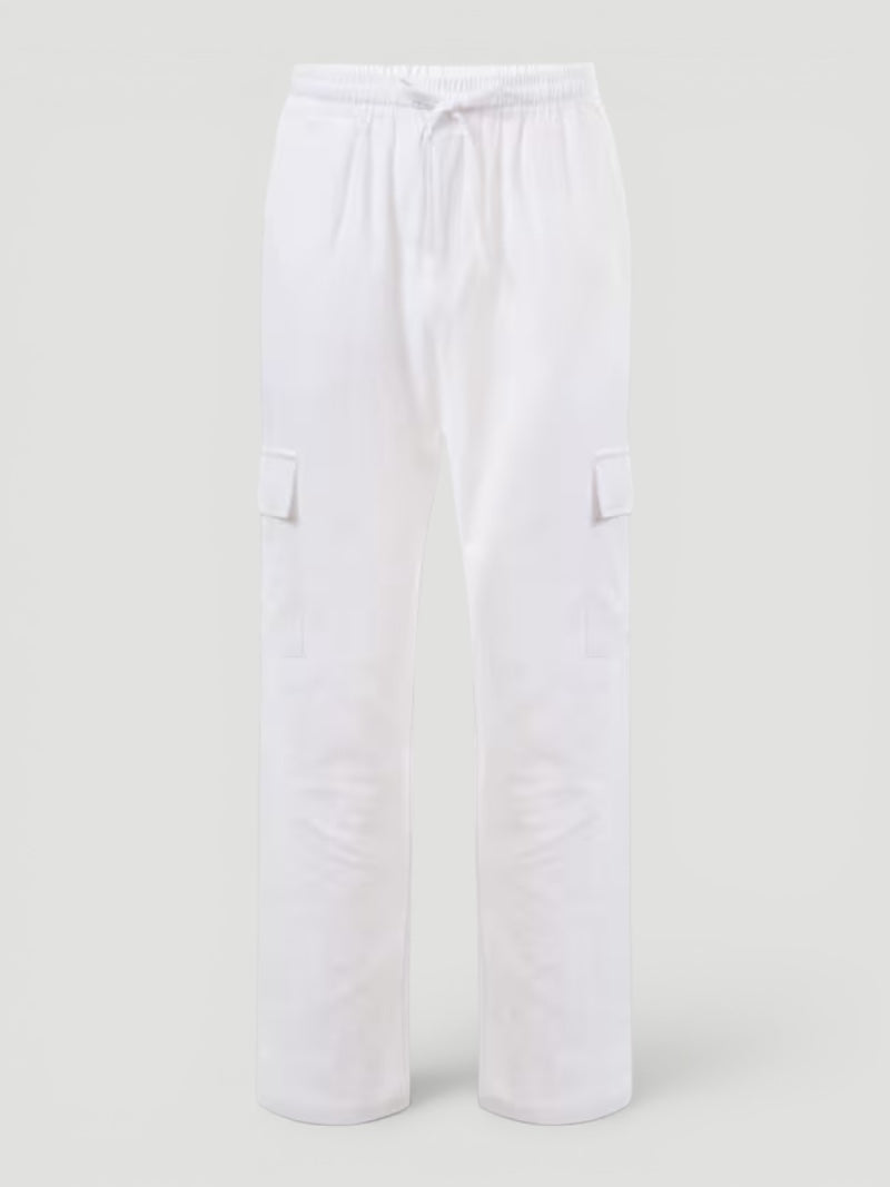 Comfortable & breathable men's multi-pocket casual pants. Straight leg, drawstring ideal for spring and summer.
