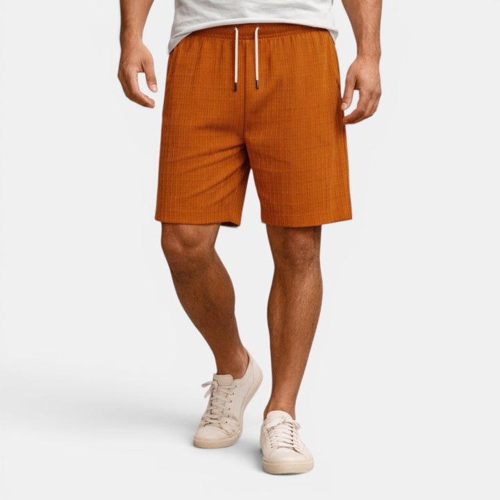 Versatile men's regular fit casual shorts, breathable, for summer, beachwear & relaxation.