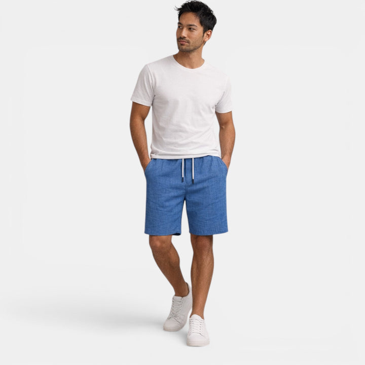 Relaxed fit men's casual summer shorts, breathable, comfortable for all warm weather activities.