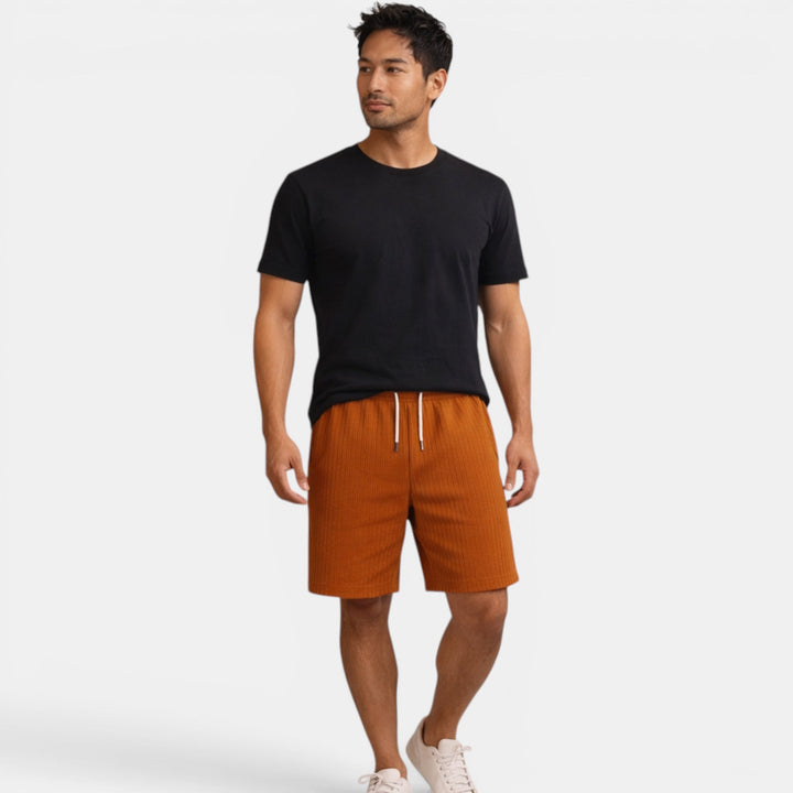 Vacation-ready men's summer shorts, breathable, regular fit, stylish for beach & casual trips.