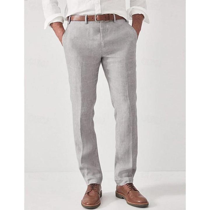 Men's breathable regular fit casual trousers in a modern design, perfect for comfortable daily wear & smart-casual looks.