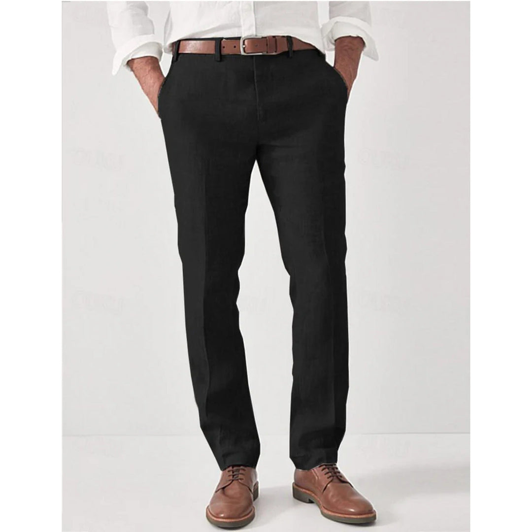 Versatile men's regular fit casual trousers, breathable fabric ensures all-day comfort for any smart-casual occasion.