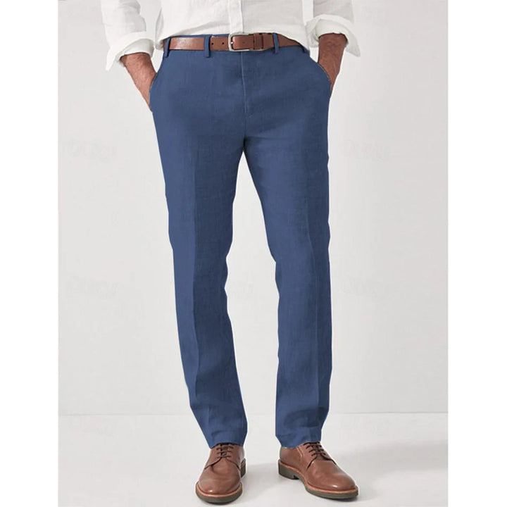 Comfortable men's breathable regular fit trousers, essential smart-casual pants for modern daily wear.
