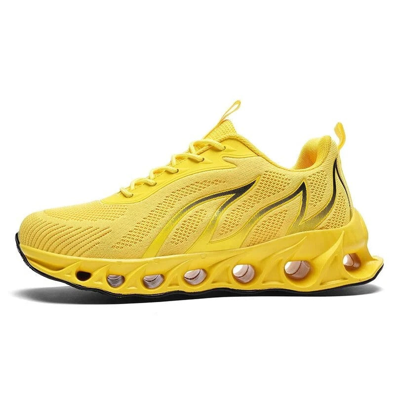 Durable men's athletic footwear with a slip-resistant and water-resistant design