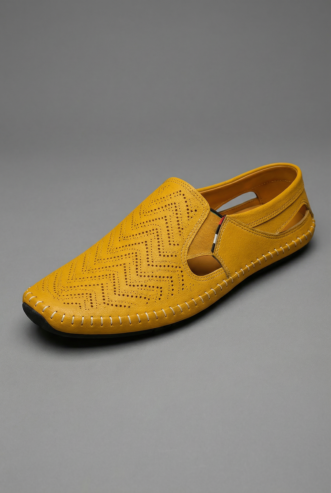 Man wearing men's fashion slip-on loafers for a relaxed everyday look.