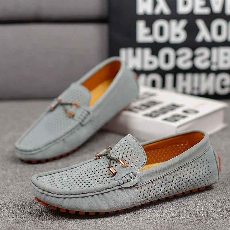 Modern men's fashion slip-on loafers, breathable & lightweight for ultimate casual comfort.