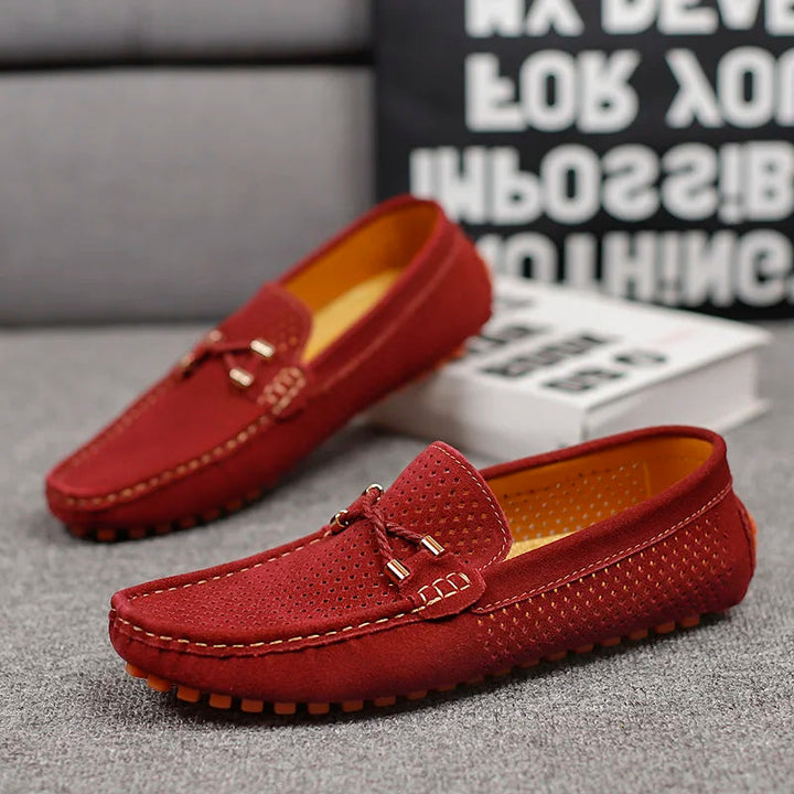 Everyday comfortable men's slip-on loafers; breathable, lightweight casual walk shoes.