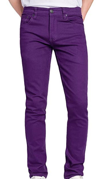 Side pocket detail on men's breathable summer chino pants with elastic waistband.