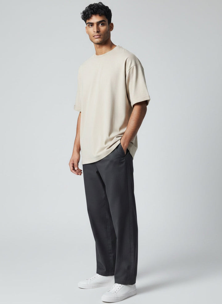 Classic men's regular fit knit t-shirt. Breathable and versatile for summer casual wear and everyday style.