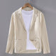 Travel-friendly men's summer blazer, lightweight, breathable, and unstructured for easy elegance.