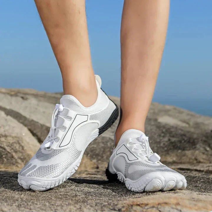 Men's breathable water shoes for quick drying and anti-slip performance.