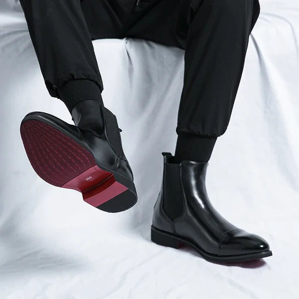 Stylish men's smart footwear, featuring genuine leather for a polished look.