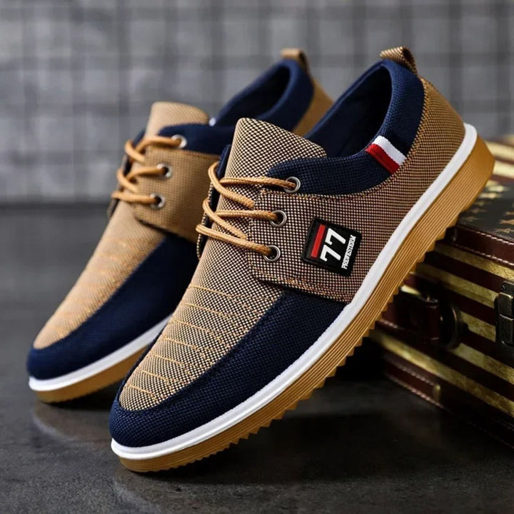 Men's brown orthopaedic lace-up shoes, offering supreme comfort and foot support for everyday wear.