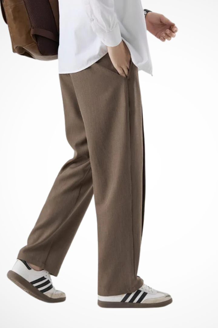 Celeste London men's black formal wide leg pleated trousers