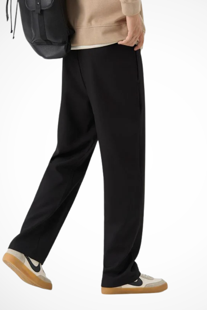 Smart casual khaki pants for men, wide leg and pleated design