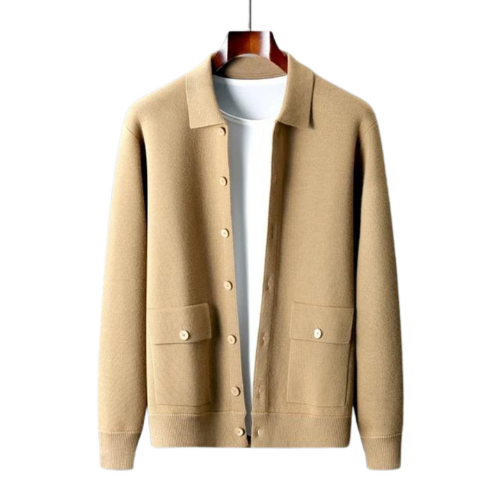 Men's collared button-down sweater cardigan. Essential for men's casual & smart casual fall/winter fashion.