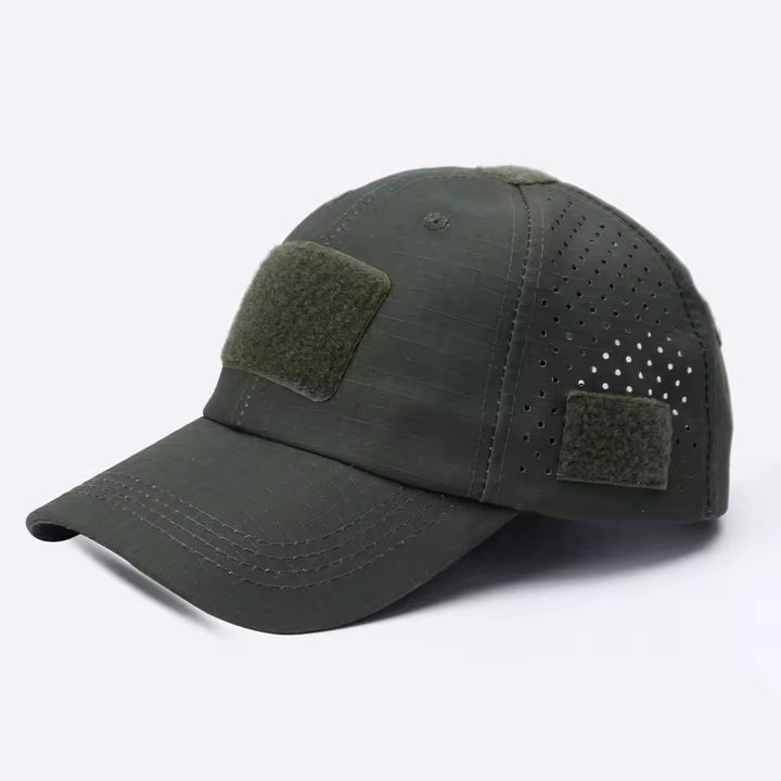 Durable camouflage baseball cap for men. Rugged everyday hat, perfect for outdoor wear & casual fashion.