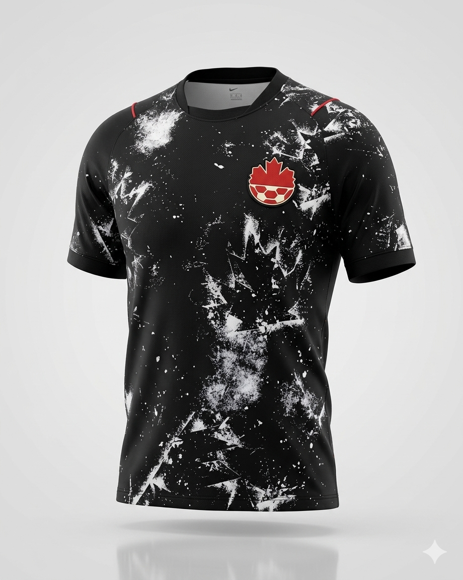 Men's Canada Football Jersey - Away World Cup Style, breathable quick dry shirt for fans.