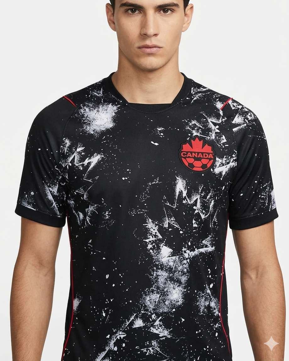 Athletic men's Canada football jersey, ideal sports top for World Cup supporters.
