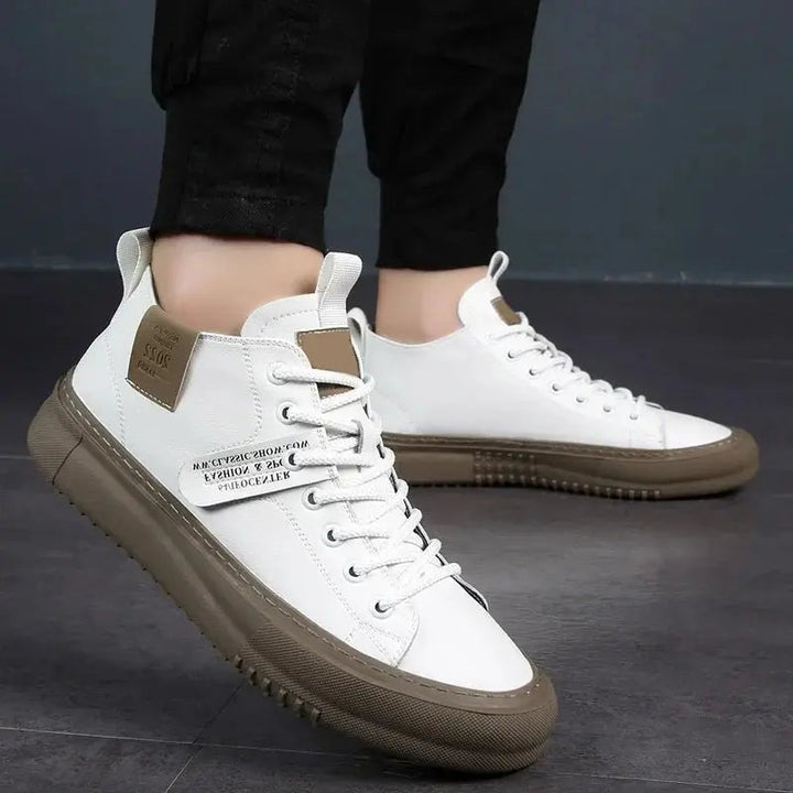 Classic men's canvas high-top trainers, versatile & comfortable for casual urban street style.