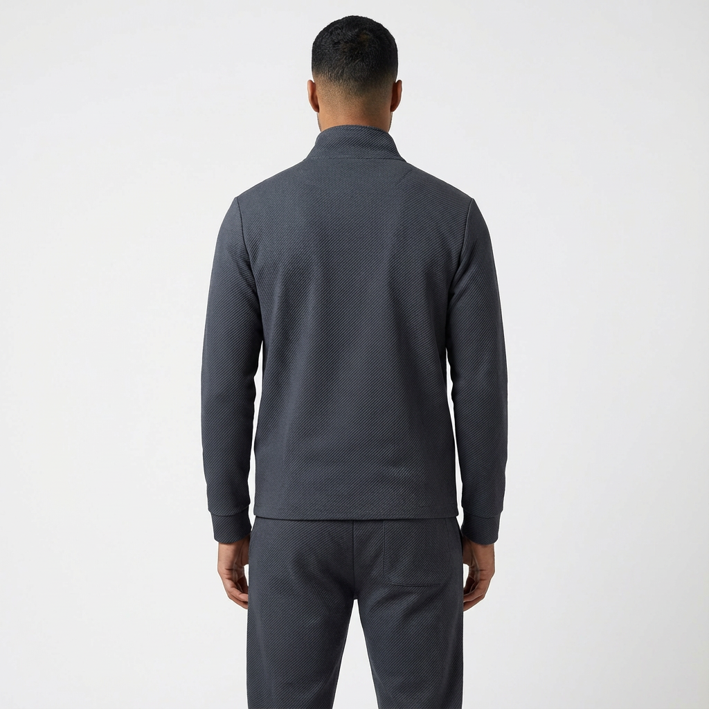 Men's Casual 2-Piece Tracksuit Set with Zip Jacket