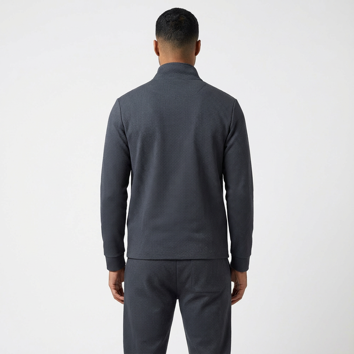 Men's Casual 2-Piece Tracksuit Set with Zip Jacket