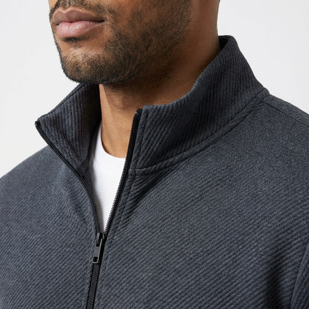 Men's Casual 2-Piece Tracksuit Set with Zip Jacket
