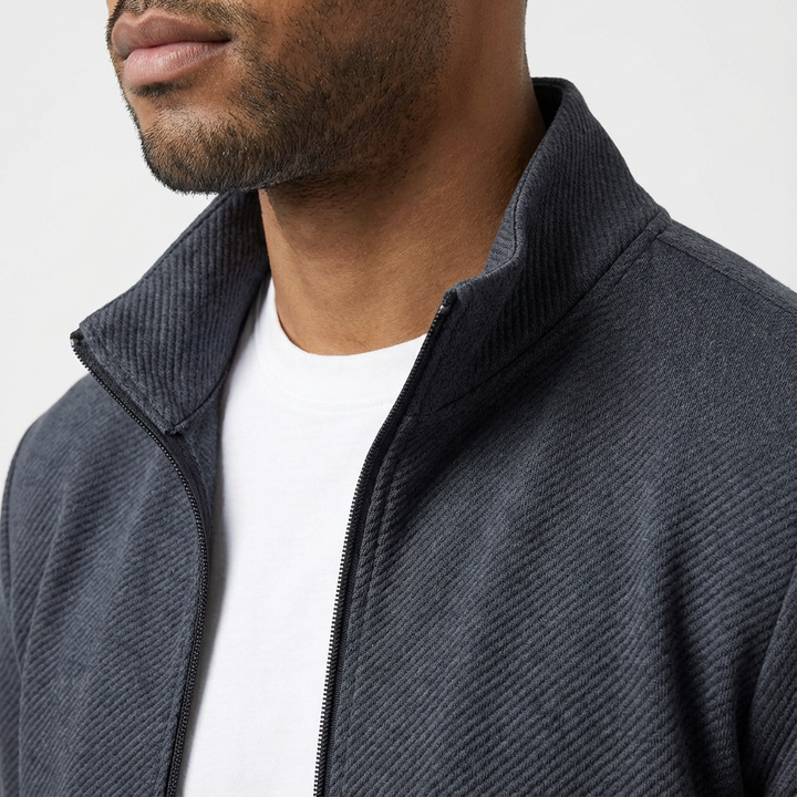 Men's Casual 2-Piece Tracksuit Set with Zip Jacket