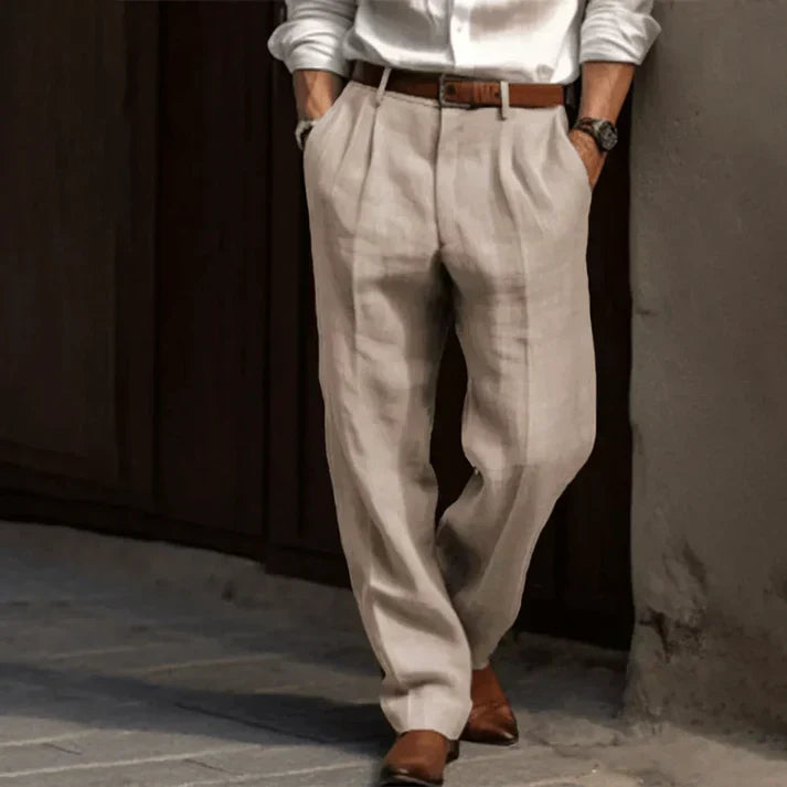 Men's stylish baggy suit trousers, offering a relaxed fit for modern casual wear and comfortable style.