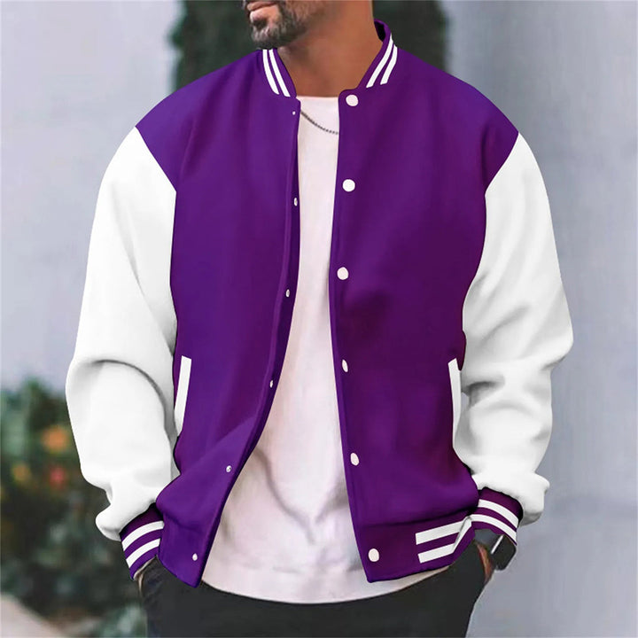 Men's lightweight baseball jacket. Perfect for fall fashion, comfortable casual autumn outerwear.