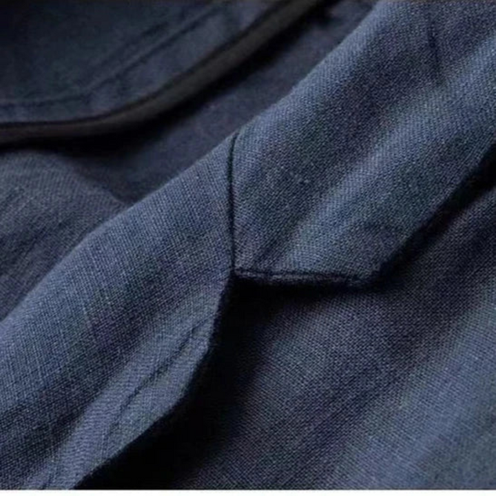 Men's comfortable two-piece set: button cardigan and trousers. Great for casual & vacation wear.