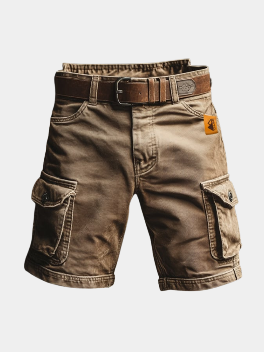 Stylish men's cargo shorts, offering comfort & utility pockets for summer, vacation & beachwear.
