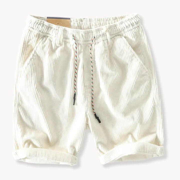 Green men's casual drawstring shorts, offering a relaxed fit and all-day comfort for summer.