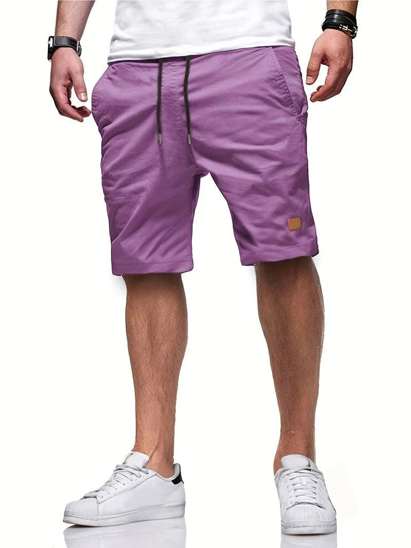 Everyday men's drawstring shorts, comfortable and stylish for casual summer outings.